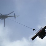 Mining weather station delivery by helicopter Solomon Islands weather maestro 10m mast